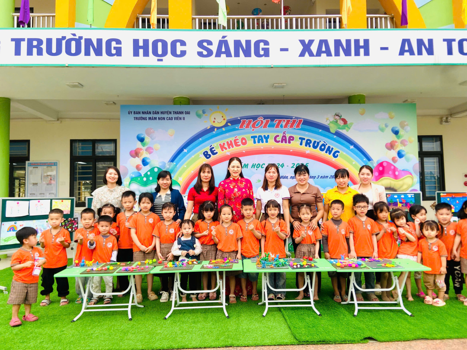 TRƯỜNG MẦM NON CAO VIÊN II TỔ CHỨC HỘI THI ''BÉ KHÉO TAY" CẤP TRƯỜNG NĂM HỌC 2024-2025