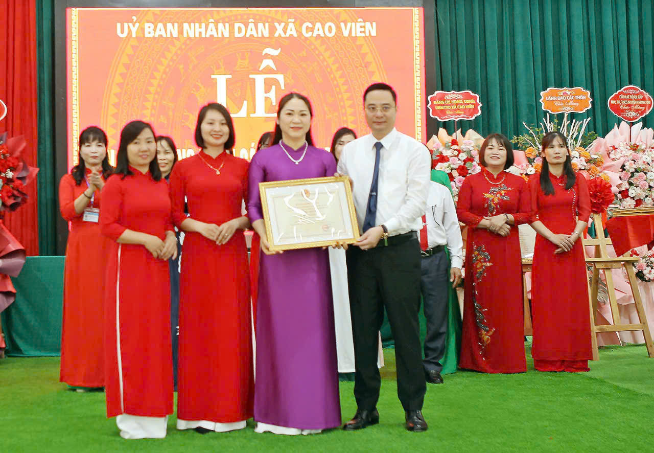 TRƯỜNG MN CAO VIÊN II – TỰ HÀO ĐÓN NHẬN DANH HIỆU TRƯỜNG CHUẨN QUỐC GIA GIAI ĐOẠN 2025–2030